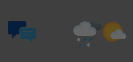 Banner mit allen Wetterbedingungen