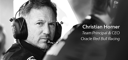Fahrerkarte von Christian Horner, Leiter und CEO von Oracle Red Bull Racing 
