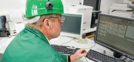 worker at computer