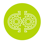 Hydraulics icon in lime