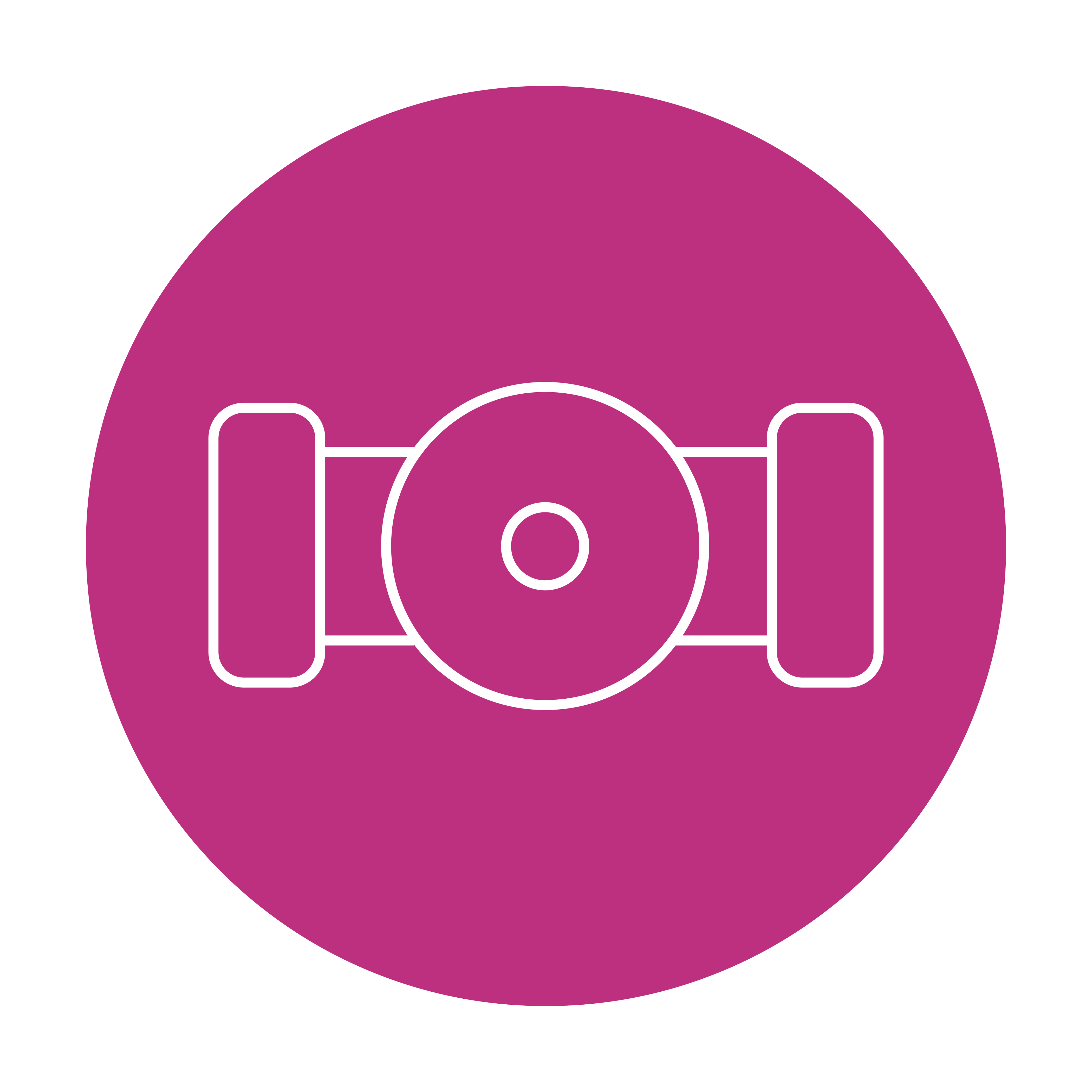 Umlaufsysteme-Symbol in Kirschrot