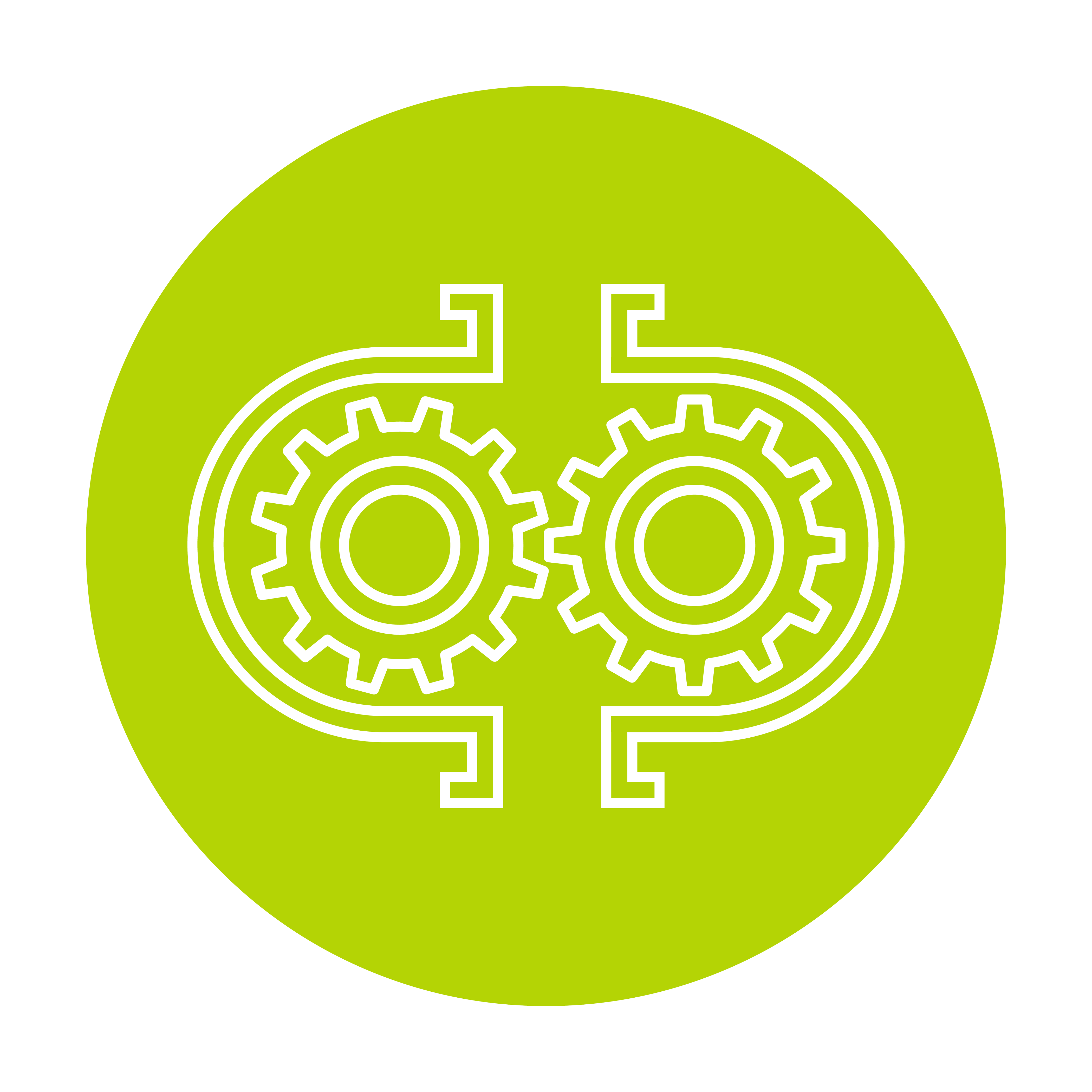 Hydrauliksysteme-Symbol in Kalkfarbe