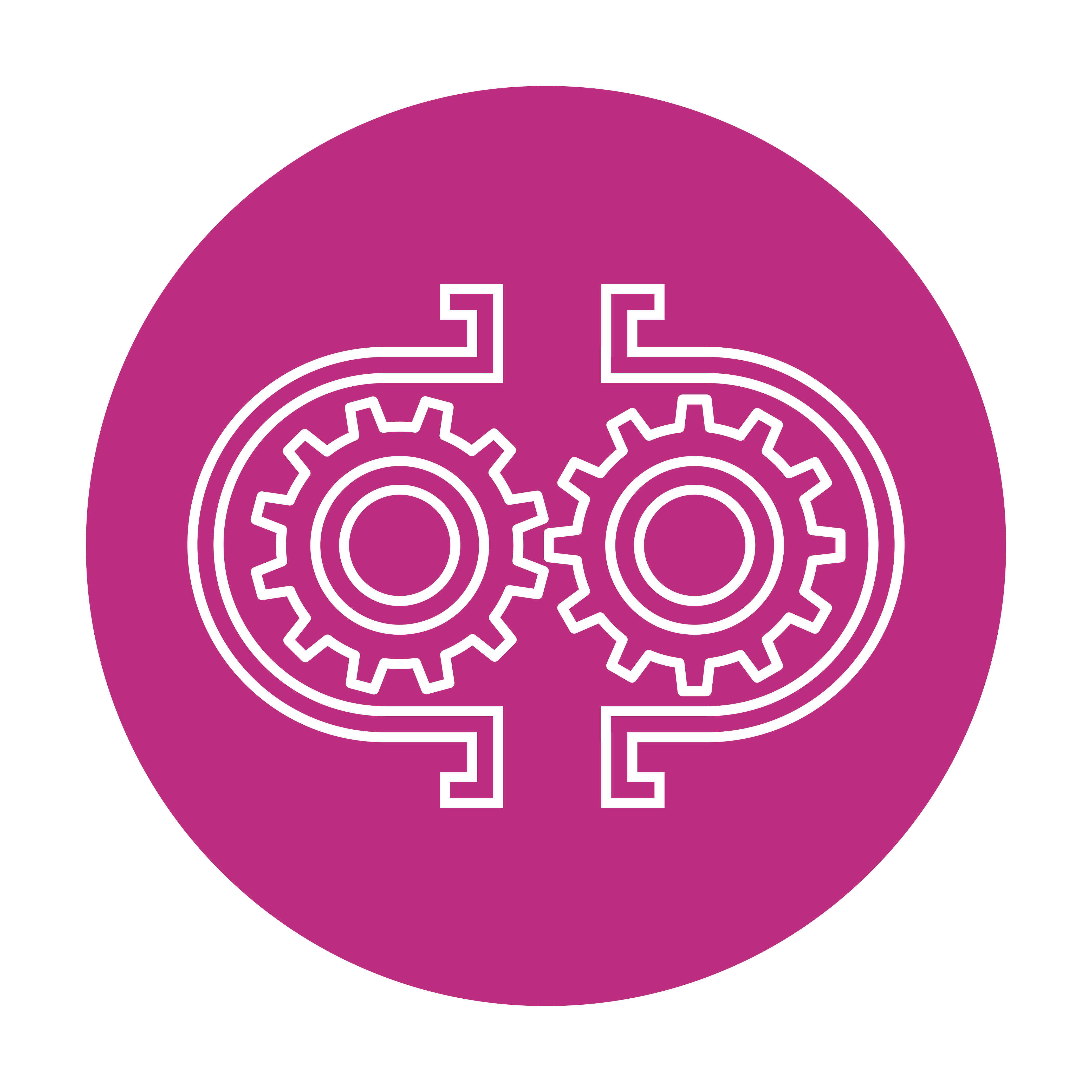 Hydrauliksysteme-Symbol in Kirschrot