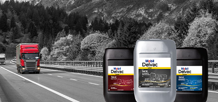 Verpackung Mobil Delvac Ultra, Modern und Legend mit rotem LKW