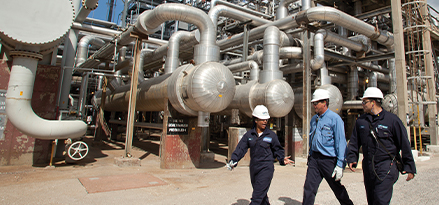 workers walking in facility